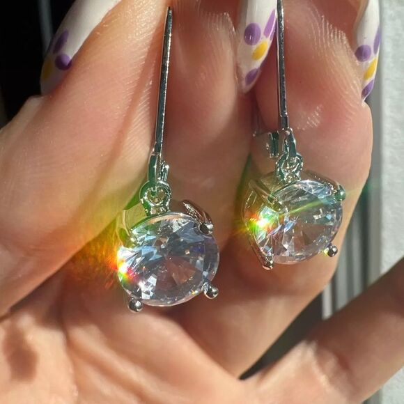 New 18k Water drop Shiny Dangle Earrings - Picture 3 of 7